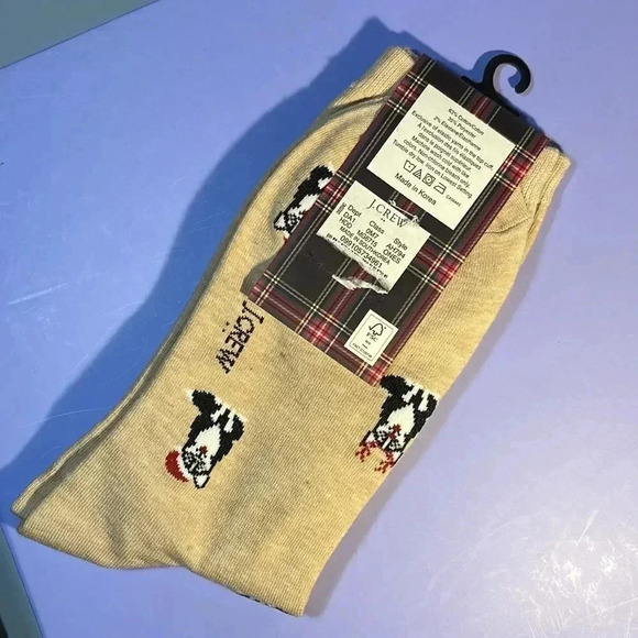 J.Crew Tan Christmas Dog socks - Picture 5 of 6